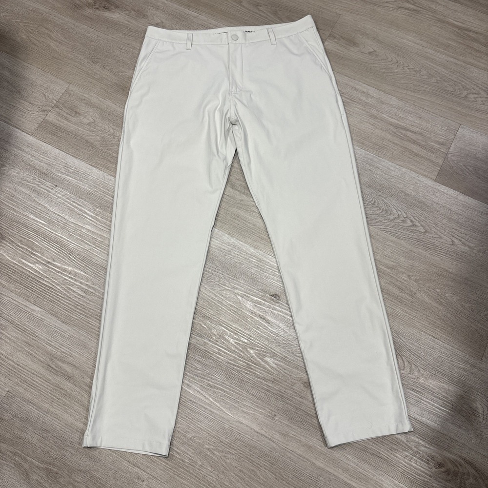 Rhone Pants Mens 36x33 Beige Commuter Classic Golf Performance Athletic Stretch